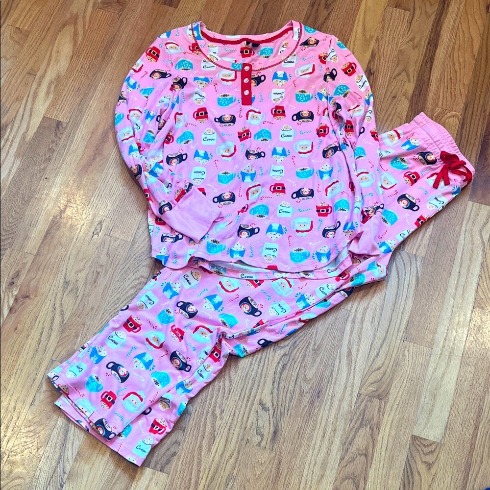 Women’s Christmas Cocoa Fleece Pajamas - Kenzie Size M